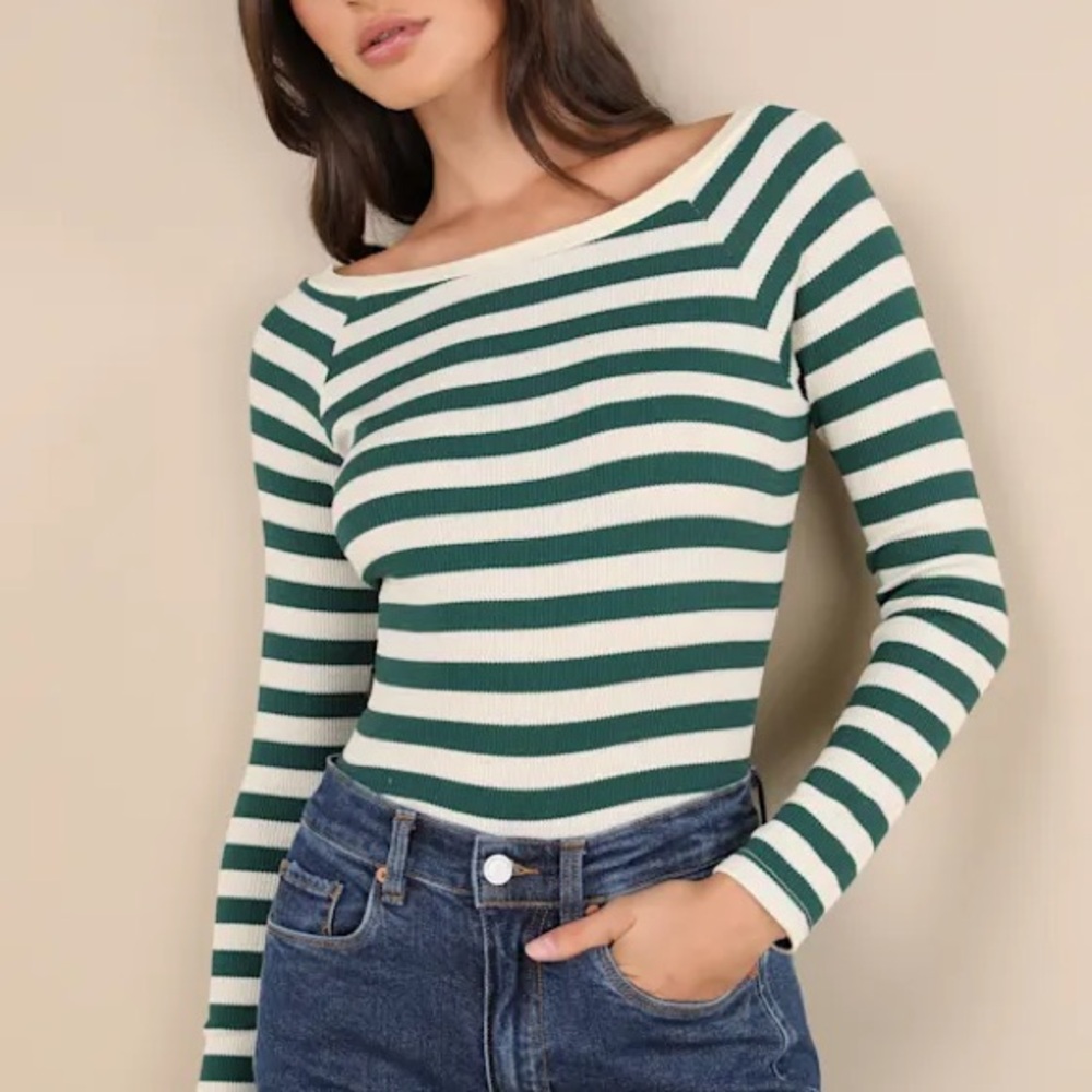 Set of 3 Lulu’s Striped Long Sleeve Tops